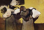 Edgar Degas Two Laundryman oil painting